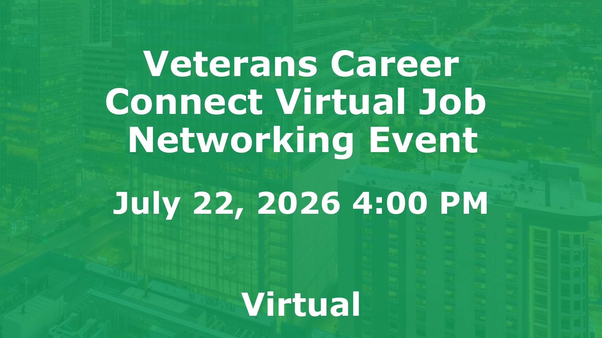 Veterans Career Connect Virtual Job  Networking Event event image